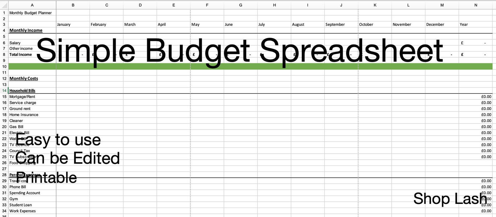 budget planning template